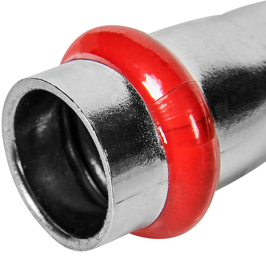 Угольник однораструбный 45° 15 Rommer из нержавеющей стали прессовой