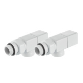 Набор дизайн-вентилей Royal Thermo CUBE 1/2 осевой (белый)