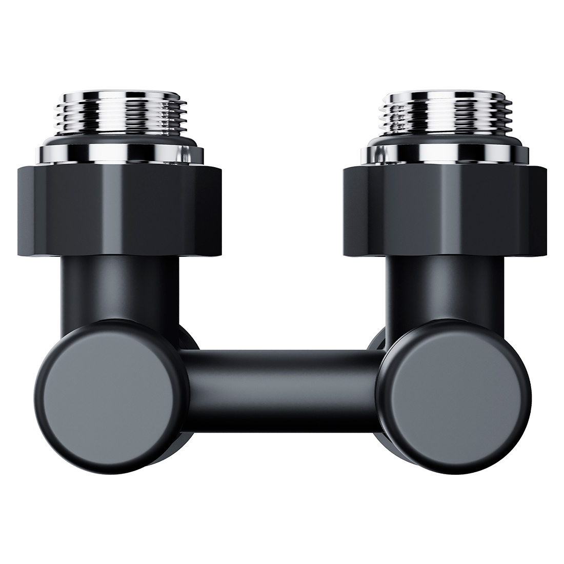 Узел нижнего подключения Royal Thermo Design угловой 1/2x3/4, черный