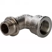 Угольник с упором 3/8 ВН никелированный Stout