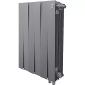 Биметаллический радиатор Royal Thermo PianoForte 500 Silver Satin VDR80 6 секций с нижним подключением