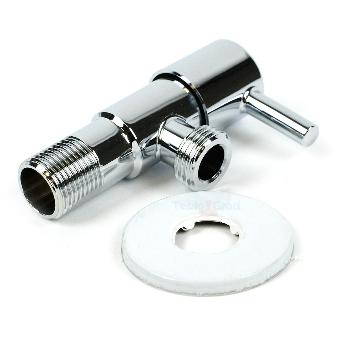 Кран угловой TIM 1/2x1/2 НР, нержавеющая сталь (хром) Кран угловой TIM 1/2x1/2 НР, нержавеющая сталь (хром)