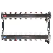 Коллектор Rommer на 8 выходов без расходомеров, с клапаном вып. воздуха и сливом Коллектор Rommer на 8 выходов без расходомеров, с клапаном вып. воздуха и сливом