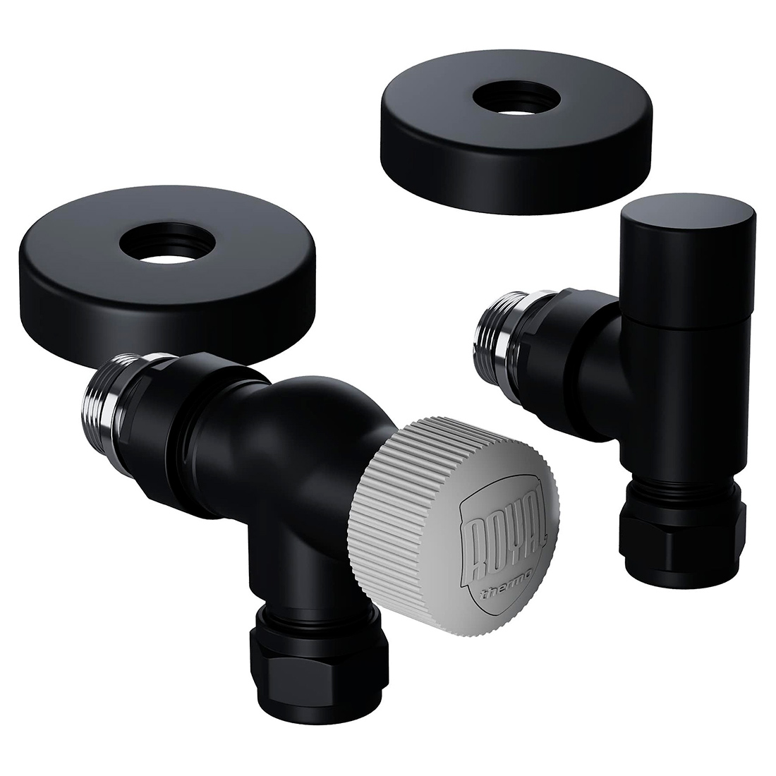 Набор термостатический осевой Royal Thermo Design Pro 15мм М30х1,5 (черный)
