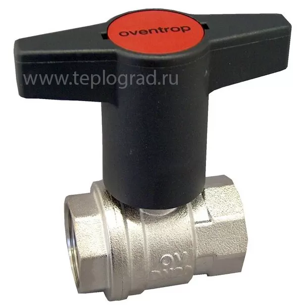 Кран шаровой Oventrop Optibal ВВ 1 1/2 с пластмассовым маховиком