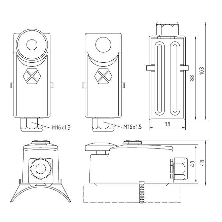 Термостат накладной механический Stout с пружинным фиксатором 5-90°С