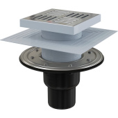 Душевой трап AlcaPlast APV4444 150x150 DN50/75 регулируемый, вертикальный выпуск