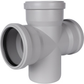 Крестовина одноплоскостная канализационная 110x110x110 Stout бесшумная