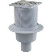 Душевой трап AlcaPlast APV2 105x105 DN50 регулируемый, вертикальный выпуск