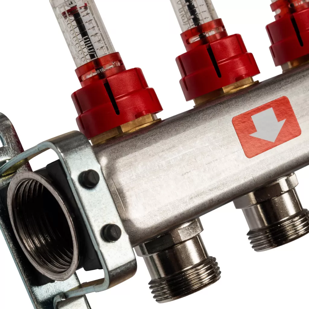 Коллектор Stout на 12 выходов из нержавеющей стали с расходомерами - SMS 0917 000012 Коллектор Stout на 12 выходов из нержавеющей стали с расходомерами - SMS 0917 000012