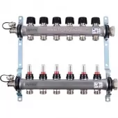 Коллектор Uponor Smart S на 6 выходов с расходомерами Коллектор Uponor Smart S на 6 выходов с расходомерами
