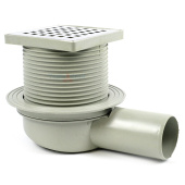 Душевой трап Valfex 100x100 DN50 регулируемый, горизонтальный выпуск