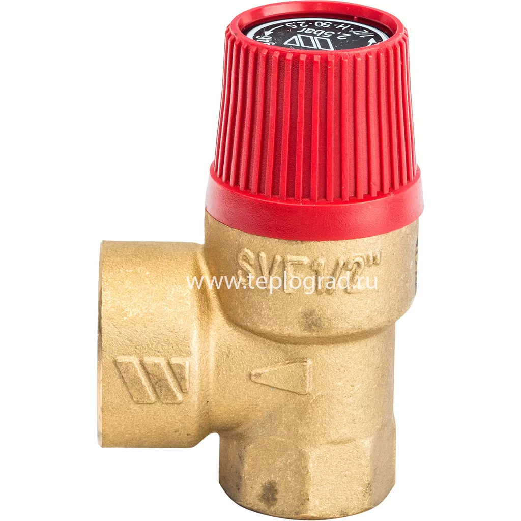 Предохранительный клапан Watts SVH 25-1/2, 2,5 бар для системы отопления