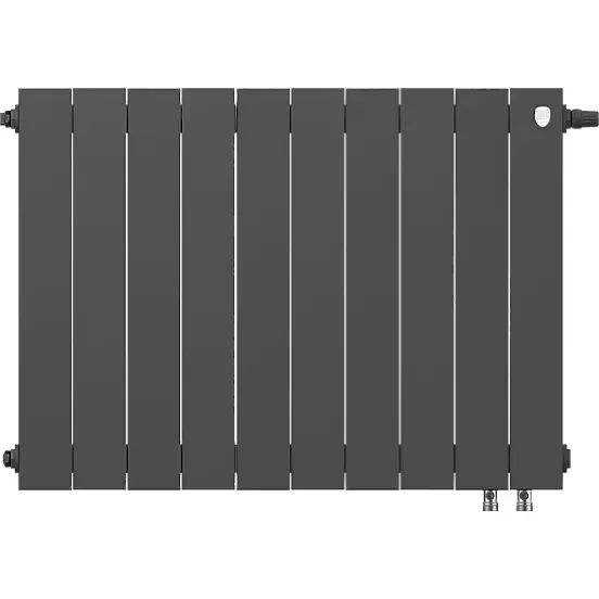 Биметаллический радиатор Royal Thermo PianoForte 500 Noir Sable VDR80 10 секций с нижним подключением