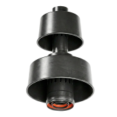 Оголовок с ветрозащитой вертикальный Rommer Ø80/125 конденсационный