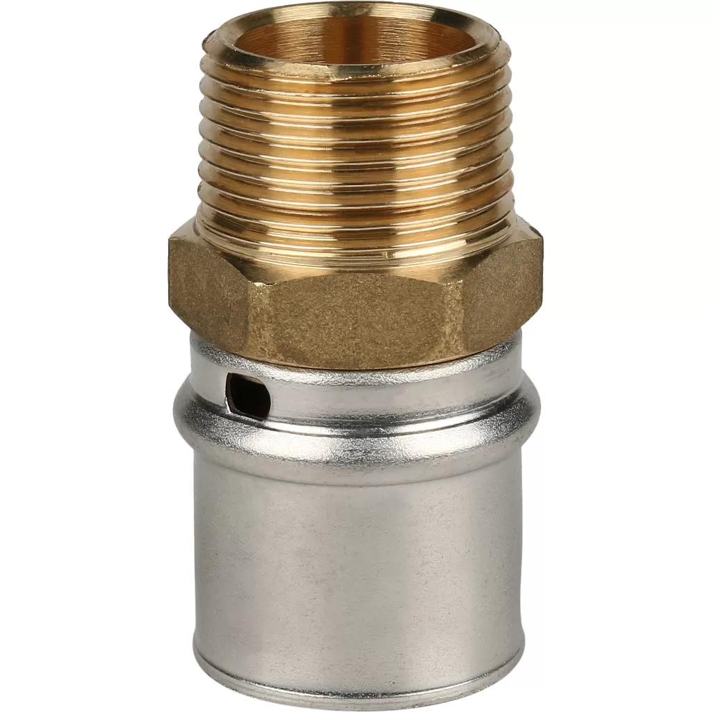 Переходник с наружной резьбой прессовой Stout 3/4 x 26 Переходник с наружной резьбой прессовой Stout 3/4 x 26