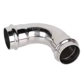 Пресс-угольник двухраструбный 90° 35 TIM из нержавеющей стали