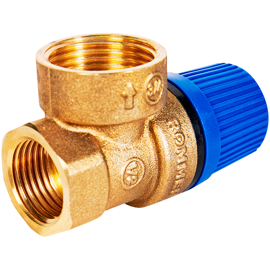 Предохранительный клапан Rommer 6 бар 1/2x3/4 для системы водоснабжения