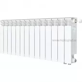 Биметаллический радиатор Rifar Base Ventil 350 14 секций с нижним подключением Биметаллический радиатор Rifar Base Ventil 350 14 секций с нижним подключением