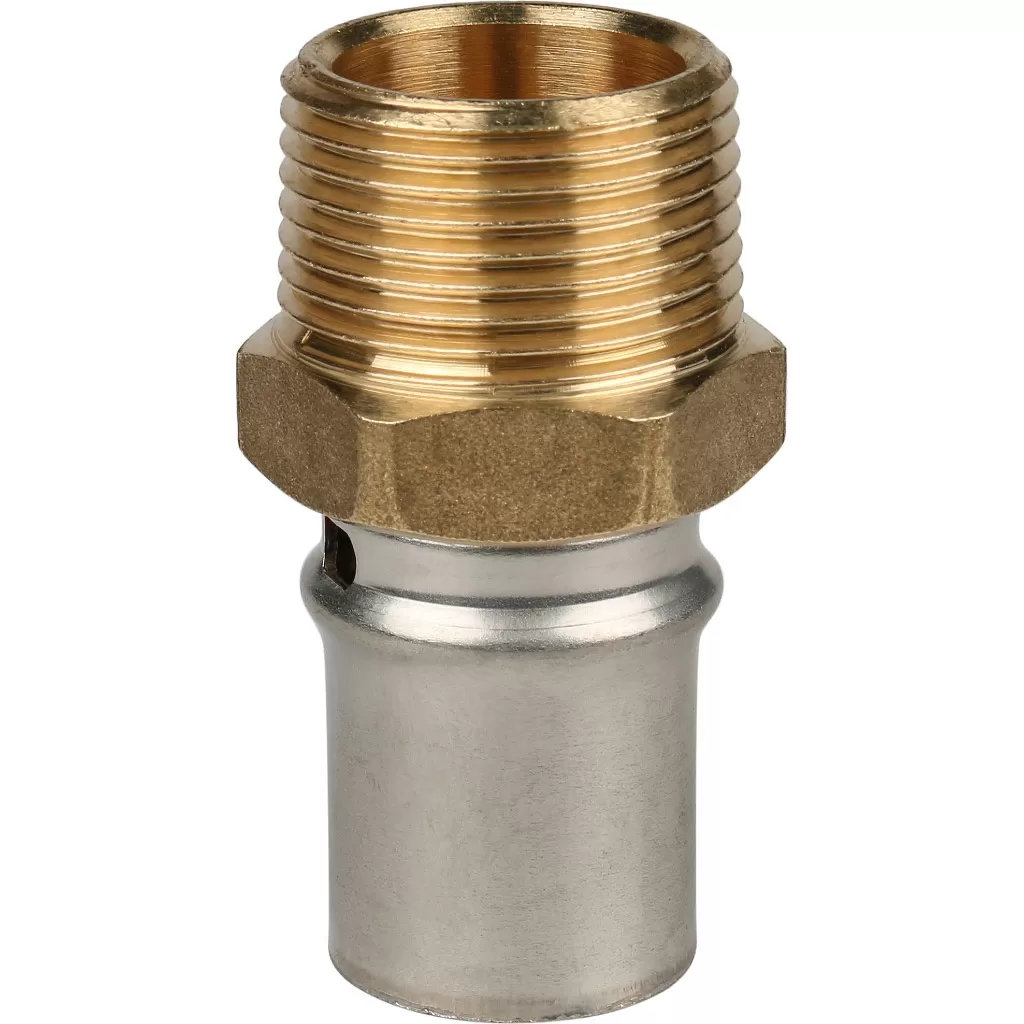 Переходник с наружной резьбой прессовой Stout 3/4 x 20 Переходник с наружной резьбой прессовой Stout 3/4 x 20
