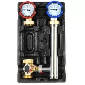 Насосная группа Zeissler с трёхходовым смесительным клапаном (подача слева) без насоса