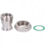 Разъемное соединение Stout с плоским уплотнением, никелированное 3/4"