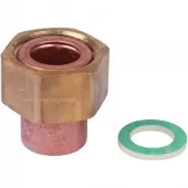 Переход с накидной гайкой 15x1/2 ВП-ВР Sanha 5359g, для медных труб под пайку 153591512