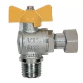 Кран шаровой для газа Itap 060 НН 1/2 угловой, ручка бабочка