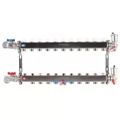 Коллектор из нержавеющей стали Rommer в сборе без расходомеров 11 выходов