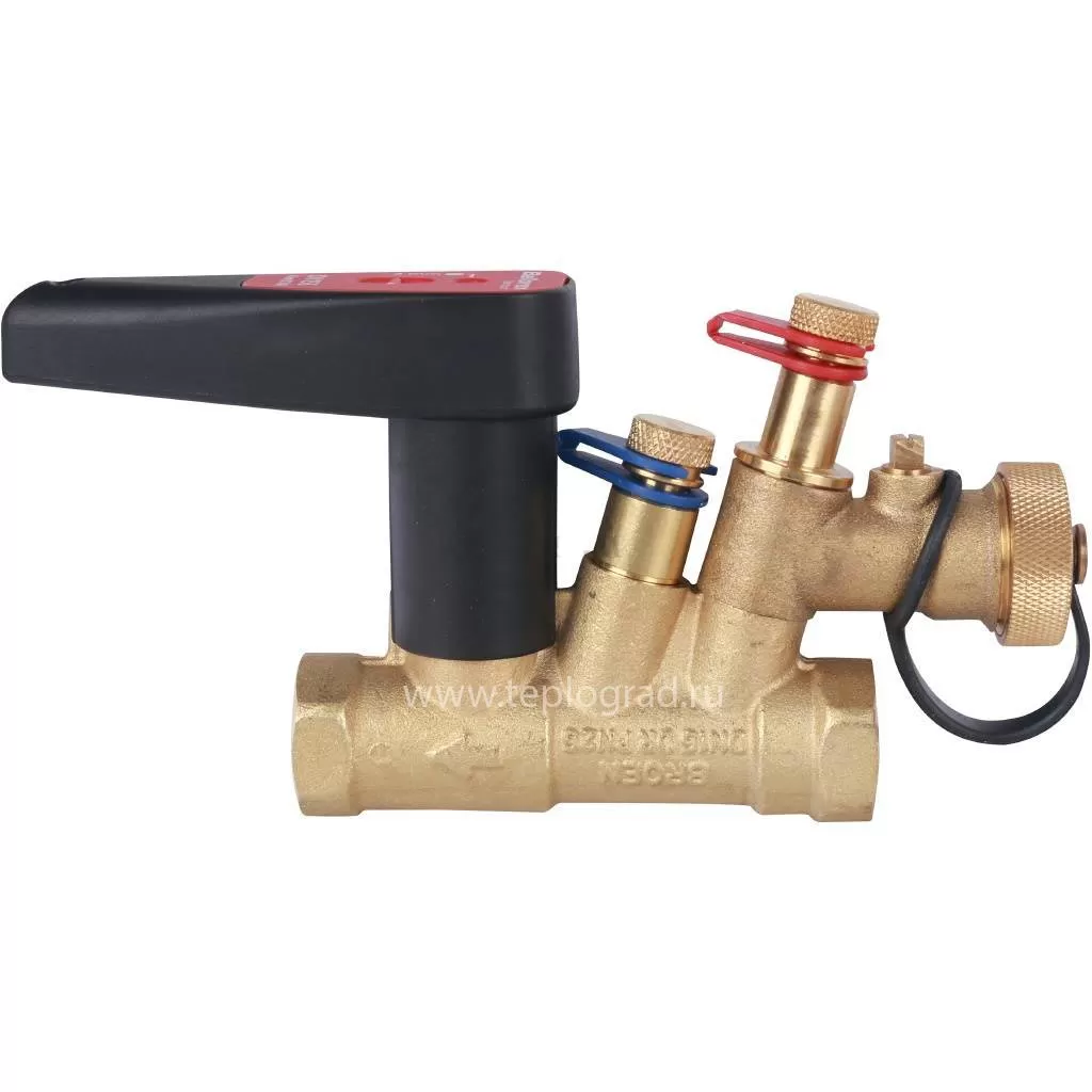 Балансировочный клапан Broen Venturi FODRV DN20 PN25 Kvs 2,82 с дренажем Балансировочный клапан Broen Venturi FODRV DN20 PN25 Kvs 2,82 с дренажем