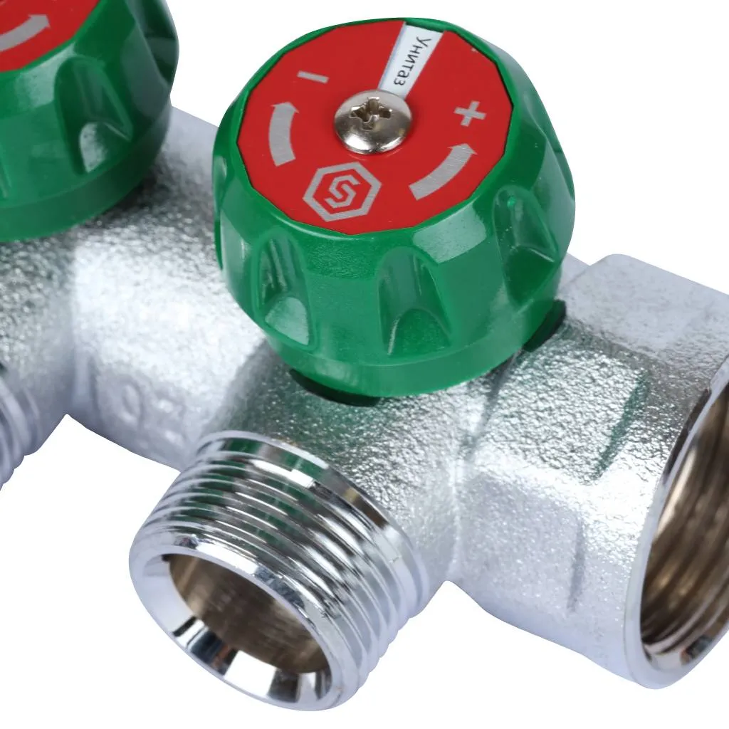 Коллектор регулирующий Stout 1, 3 отвода 3/4 Коллектор регулирующий Stout 1, 3 отвода 3/4