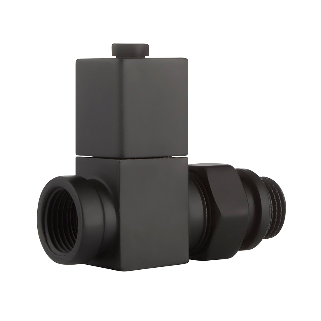 Набор дизайн-вентилей Royal Thermo CUBE 1/2 прямой (черный)