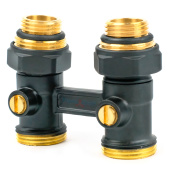 Узел нижнего подключения TIM 3/4 прямой, черный (c адаптером 1/2) Узел нижнего подключения TIM 3/4 прямой, черный (c адаптером 1/2)