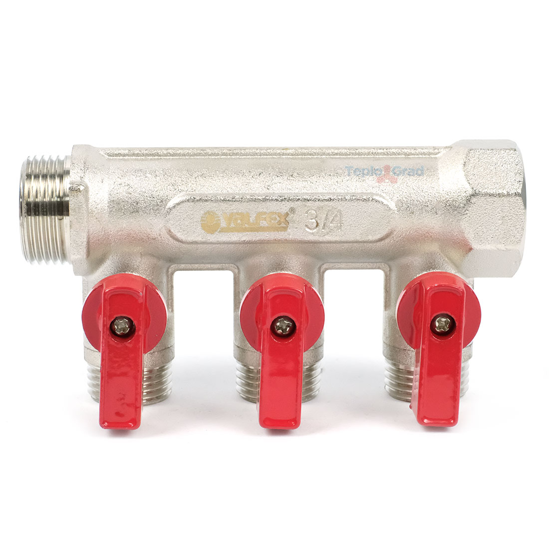 Коллектор Valfex с шаровыми кранами 3/4x1/2 на 3 выхода