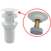 Донный клапан AlcaPlast A392B 11/4 click/clack с переливом белый