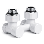 Узел нижнего подключения Royal Thermo Design угловой 1/2x3/4, белый