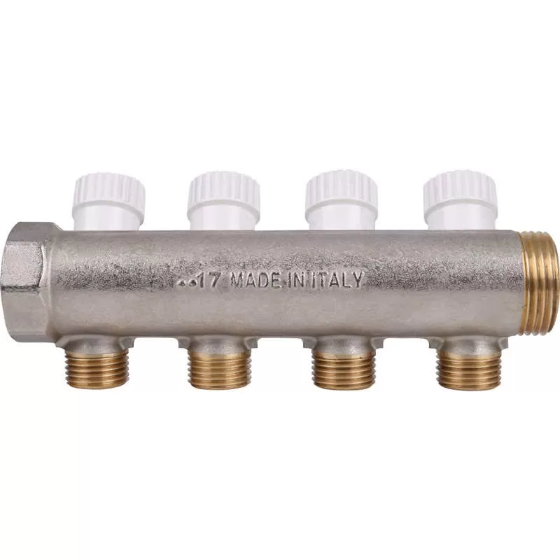Коллектор Stout с регулировочными клапанами 1, 4 отвода 1/2 Коллектор Stout с регулировочными клапанами 1, 4 отвода 1/2