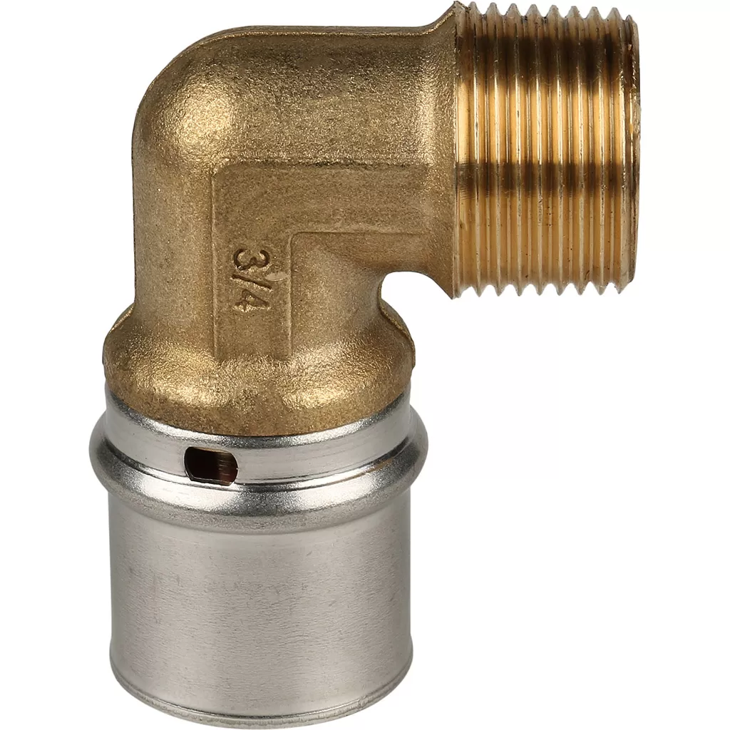 Угольник с наружной резьбой прессовой Stout 3/4 x 26