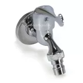 Кран водоразборный TIM 1/2 со штуцером, хромированный