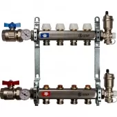 Коллектор из нержавеющей стали в сборе без расходомеров Stout на 4 выхода