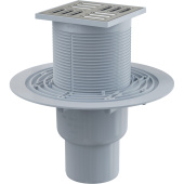 Душевой трап AlcaPlast APV2321 105x105 DN50/75 регулируемый, вертикальный выпуск