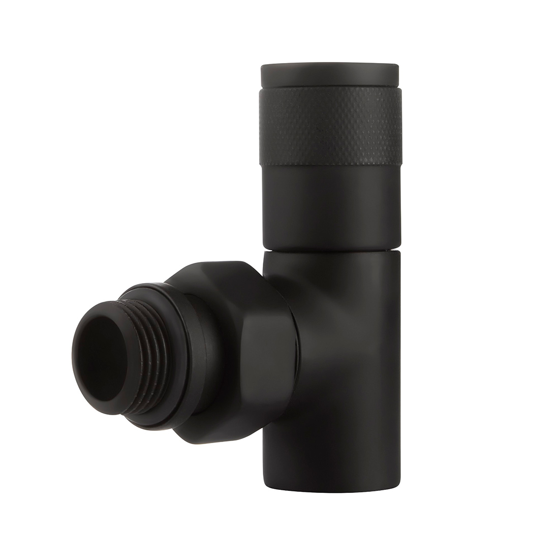Набор дизайн-вентилей Royal Thermo PIANO 1/2 угловой (черный)