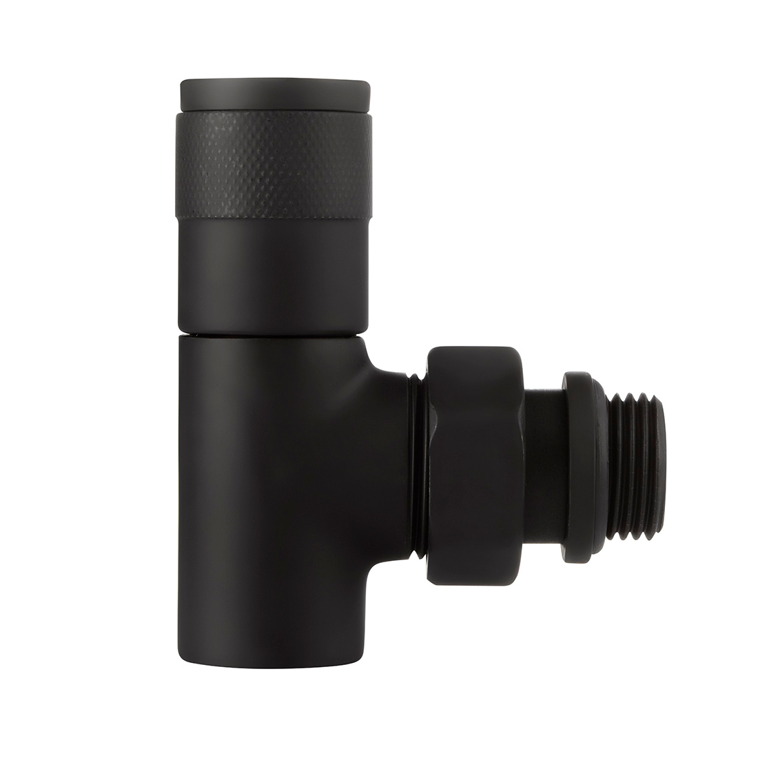 Набор дизайн-вентилей Royal Thermo PIANO 1/2 угловой (черный)