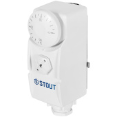 Термостат накладной механический Stout с пружинным фиксатором 5-90°С