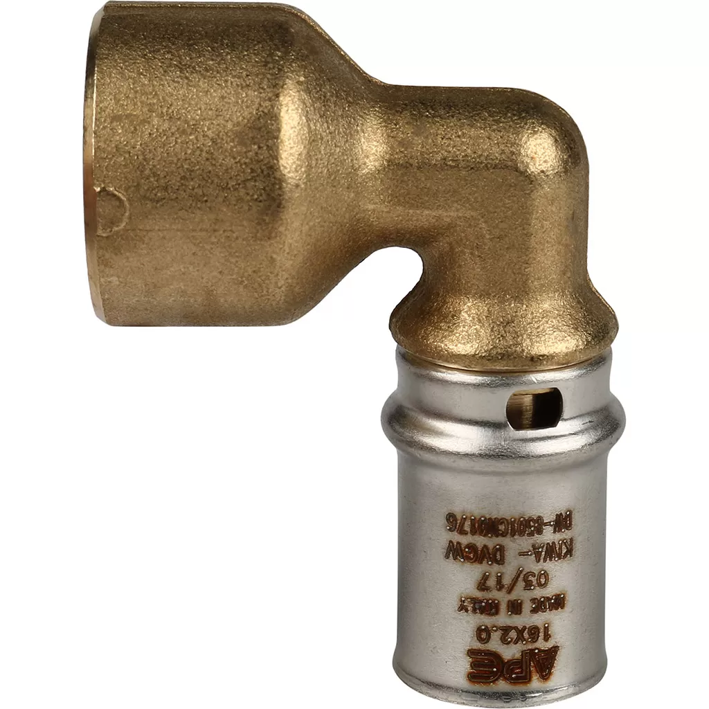 Угольник с внутренней резьбой прессовой Stout 1/2 x 16