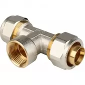 Тройник с внутренней резьбой винтовой Stout 1x32