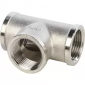 Тройник 3/4 ВВ никелированный Stout