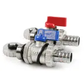 Комплект сливных шаровых кранов TIM 1/2 со штуцером
