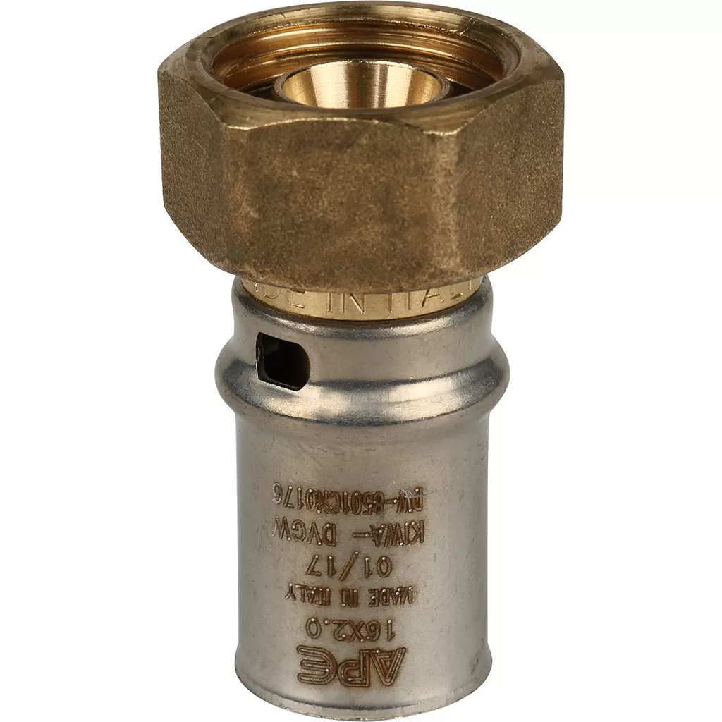 Пресс переходник с накидной гайкой Stout 1/2 x 16