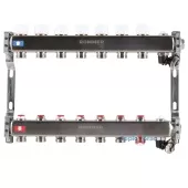 Коллектор Rommer на 7 выходов без расходомеров, с клапаном вып. воздуха и сливом